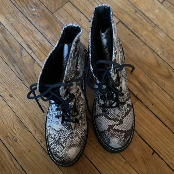 Madden girl snake skin booties. Worn but like new. - Picture 4 of 4